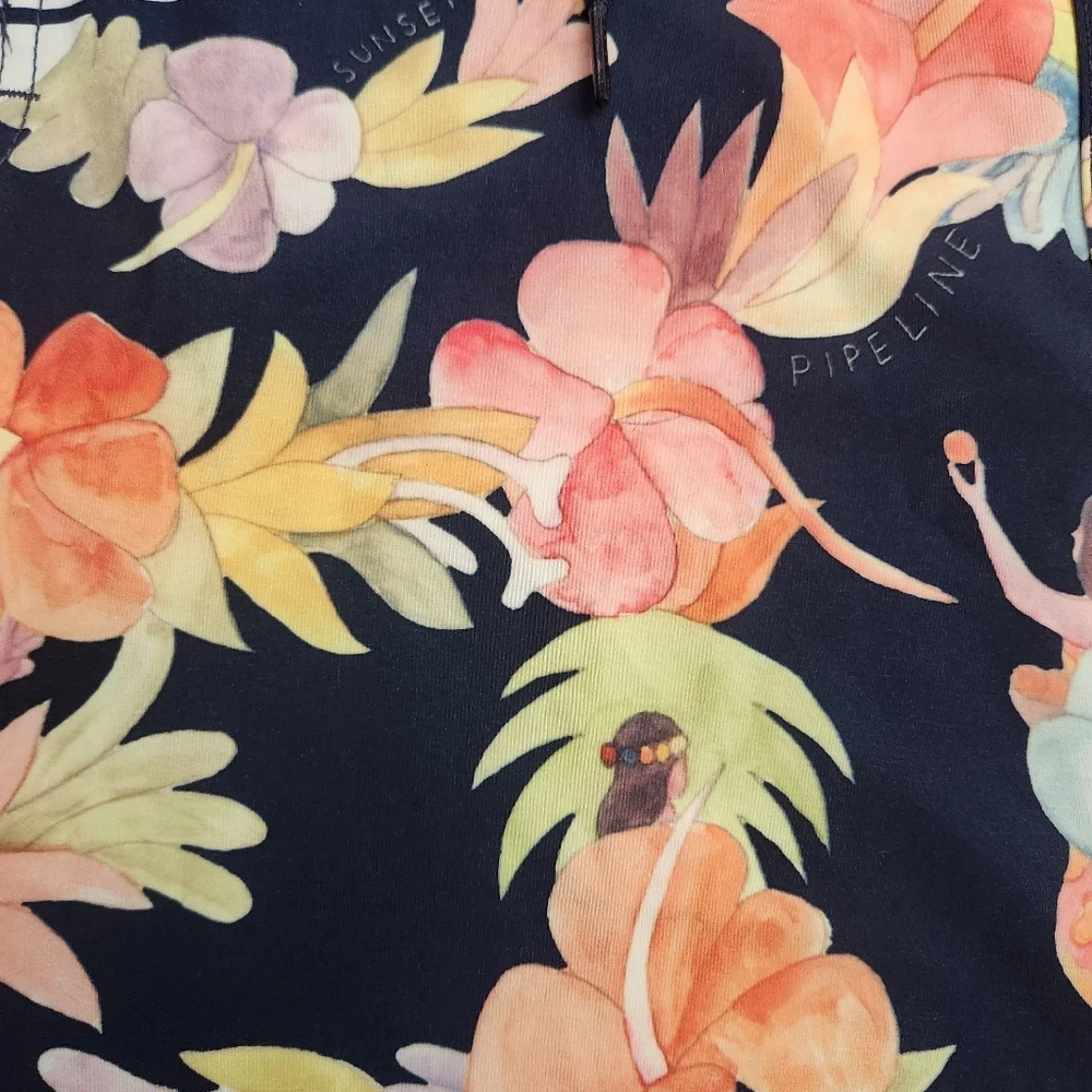 Vans Off The Wall swim Board Shorts Blue hawaiian Size 30 Mens NWT 8 inch inseam